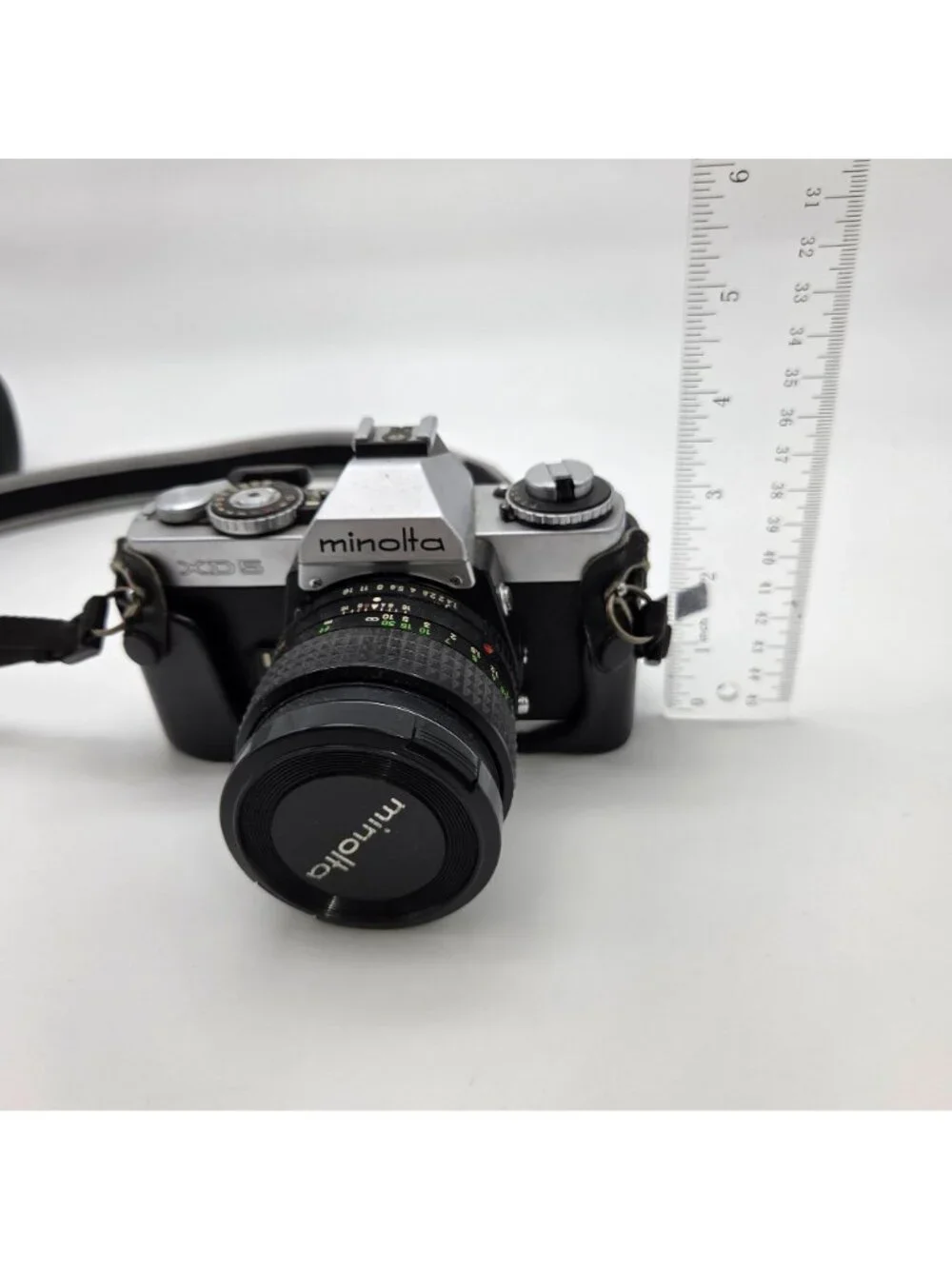 Minolta XG-1 35mm SLR Film Camera W/ 50mm Lens Pentax Leather Cover Nikon Strap
